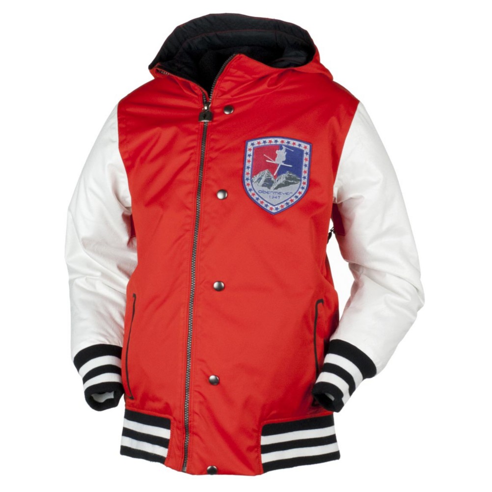 Obermeyer Varsity Boys Ski Jacket, Lava, medium