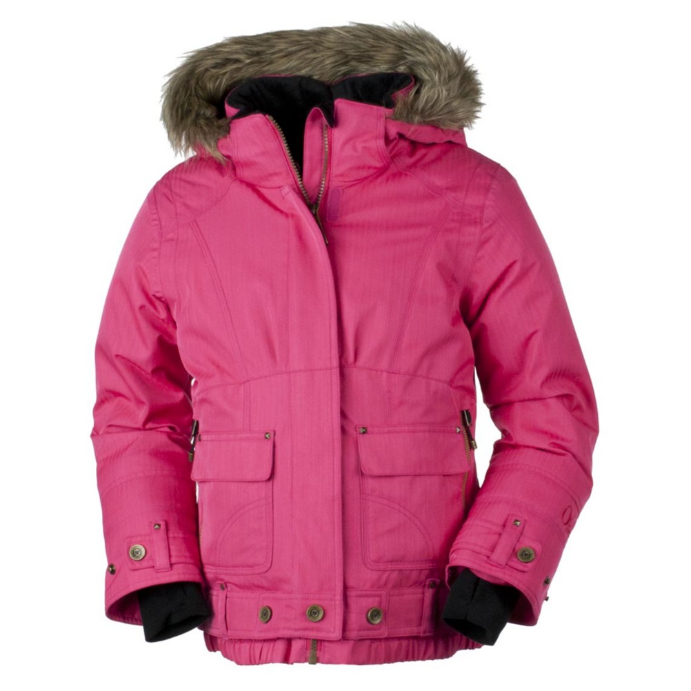 Obermeyer Bombdiggity Girls Ski Jacket, Hibiscus, swatch