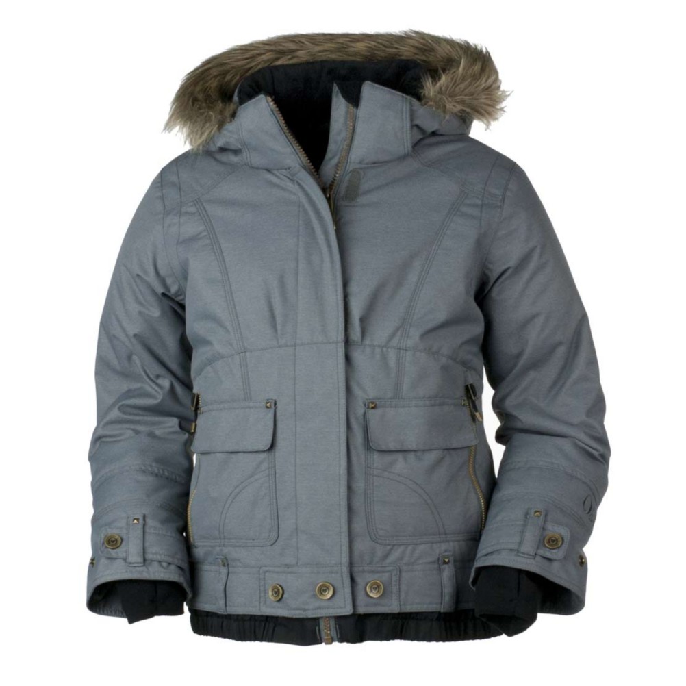 Obermeyer Bombdiggity Girls Ski Jacket, Basalt Denim, medium
