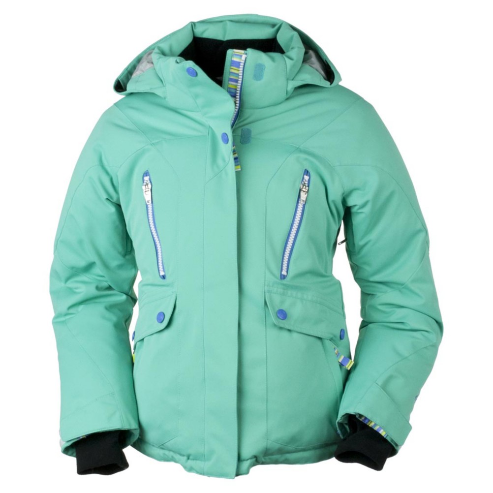 Obermeyer Stella Girls Ski Jacket, Pool Green, swatch