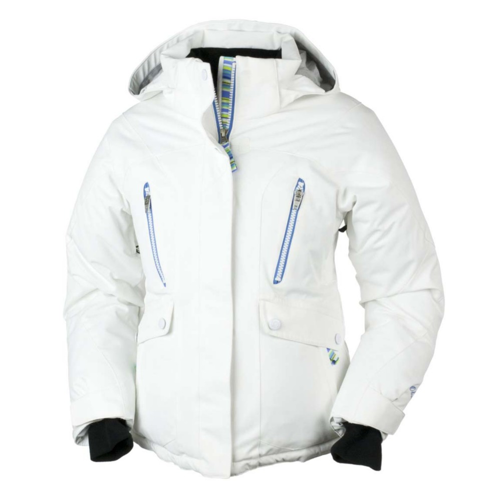 Obermeyer Stella Girls Ski Jacket, White, medium