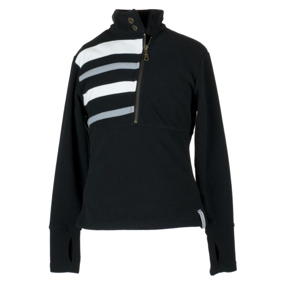 Obermeyer Regatta Fleece Top Kids Midlayer, Black, medium