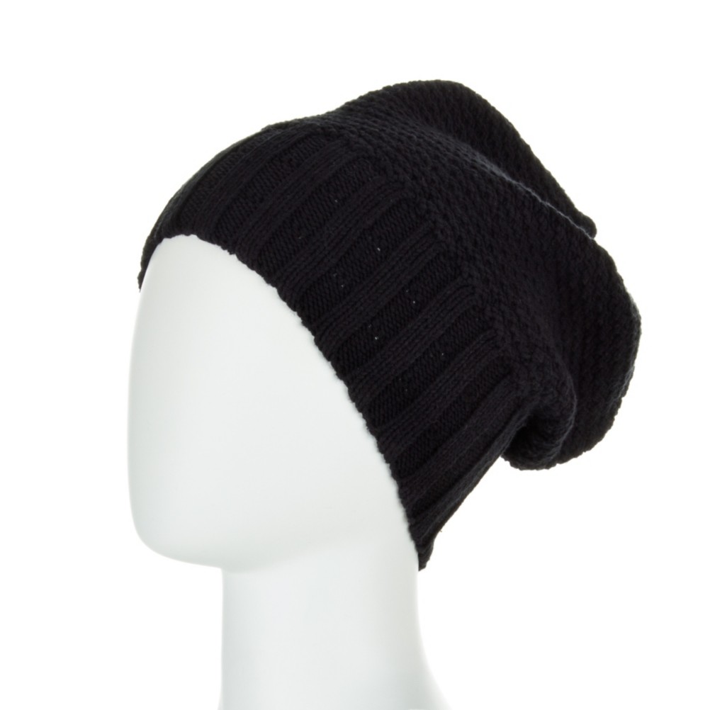 Obermeyer Cake Knit Kids Hat, Black, swatch