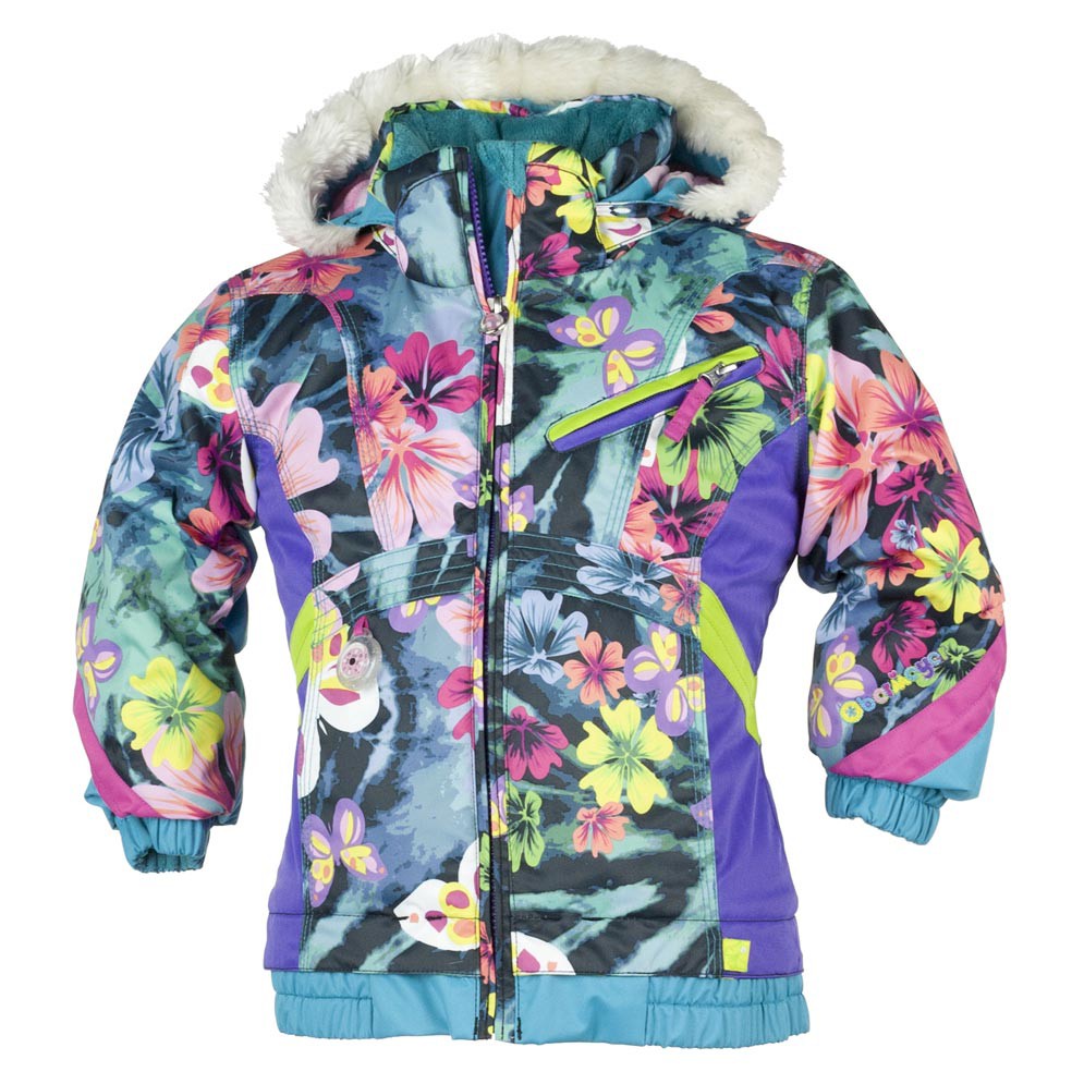 Obermeyer Sunrise Toddler Girls Ski Jacket, Midnight Butterfly Garden Prnt, swatch
