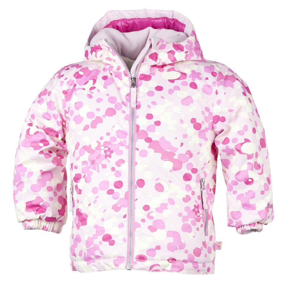 Obermeyer Serenity Toddler Girls Ski Jacket, Cotton Candy Dippy Dots Print, medium