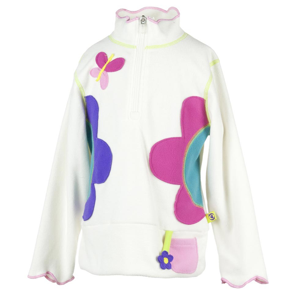 Obermeyer Gaga Fleece Kids Midlayer, Marshmallow, swatch