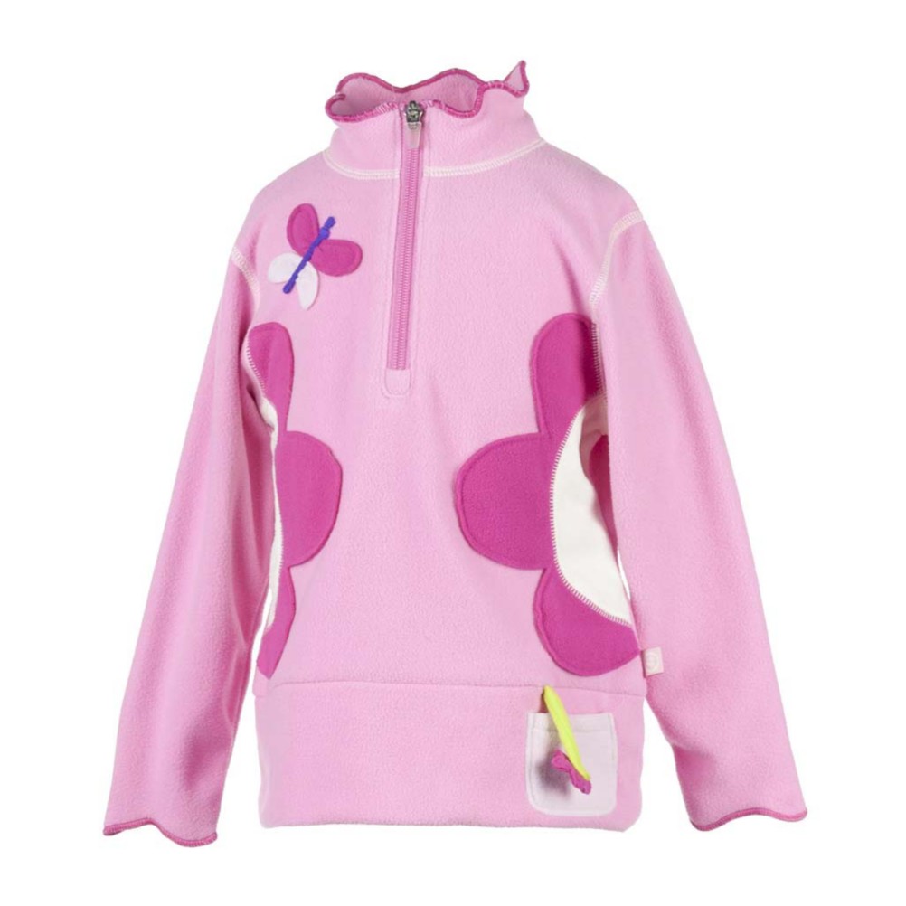 Obermeyer Gaga Fleece Kids Midlayer, Bubble Pink, swatch