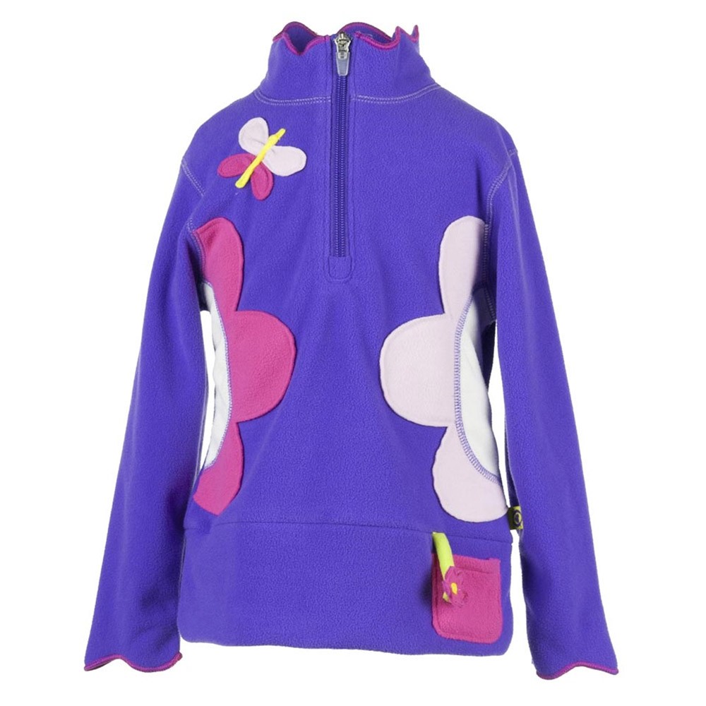 Obermeyer Gaga Fleece Kids Midlayer, Grape, swatch