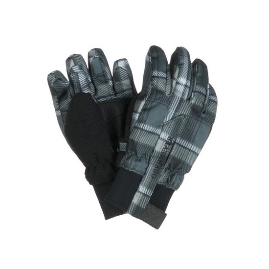 Obermeyer Thumbs Up Toddlers Gloves, Slate Flannel Plaid, swatch