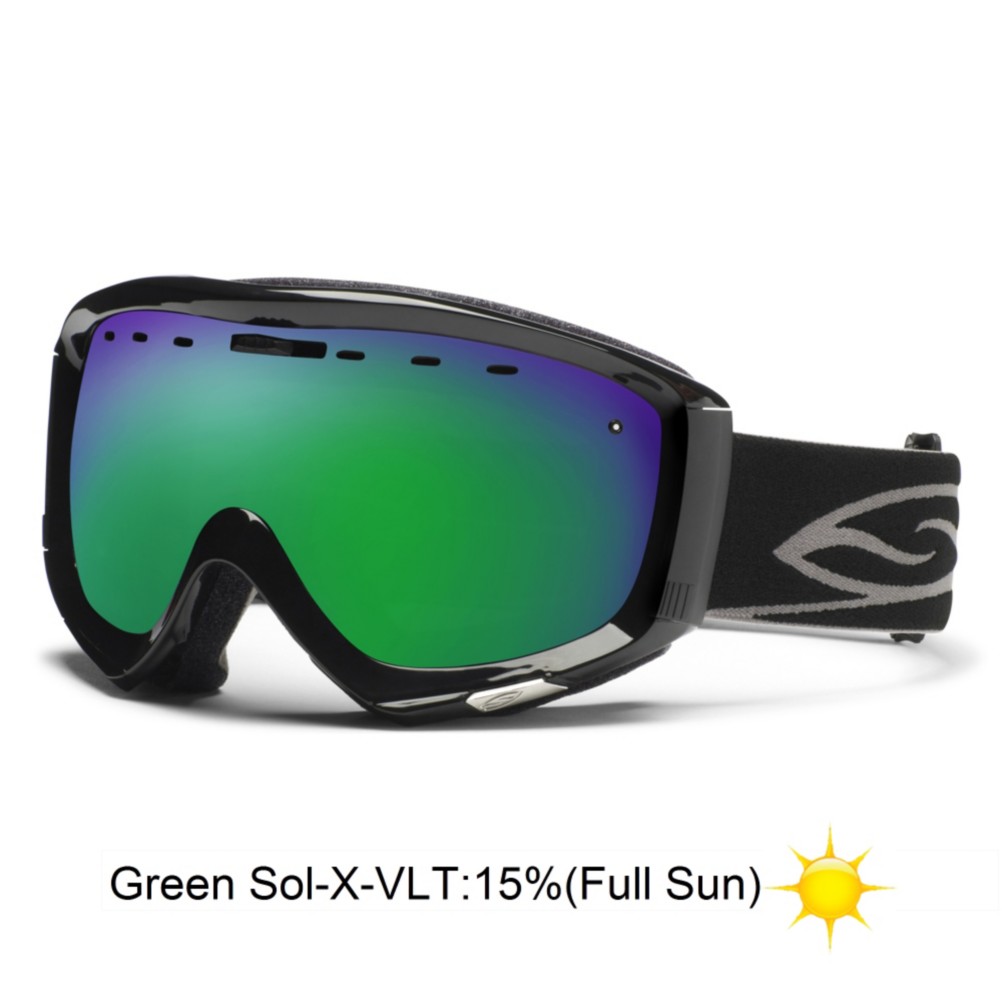 Smith Prophecy Goggles 2013, Black-Green Sol X Mirror, medium
