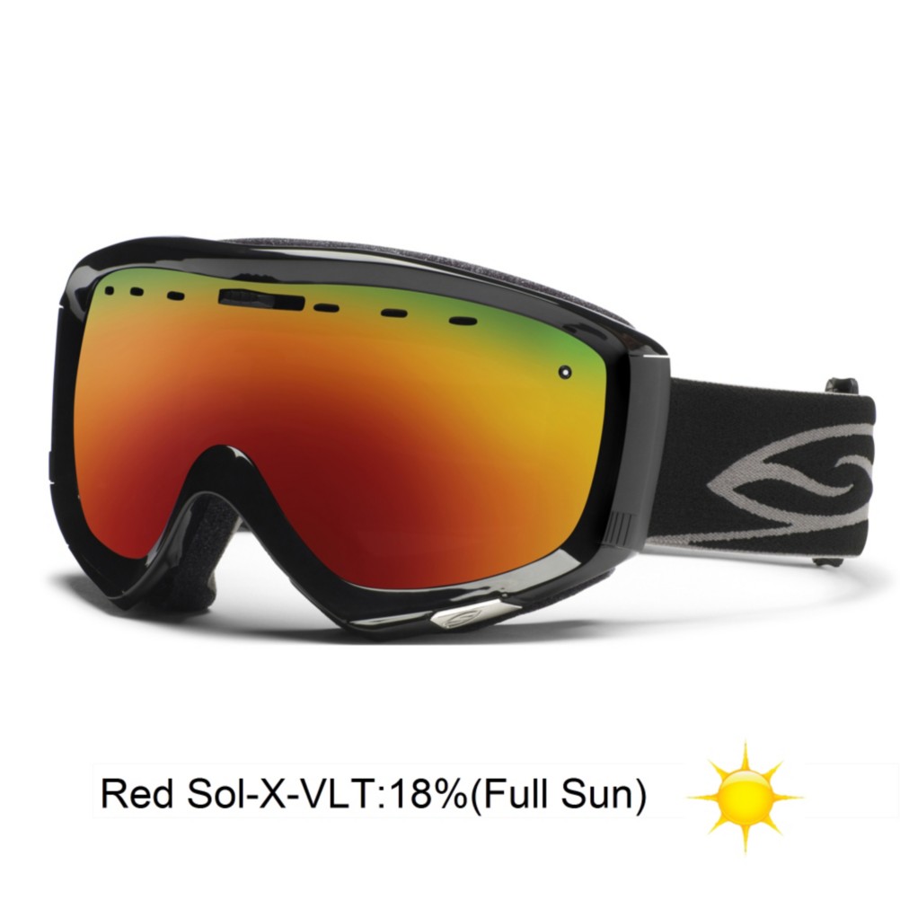 Smith Prophecy Goggles 2013, Black-Red Sol X Mirror, swatch