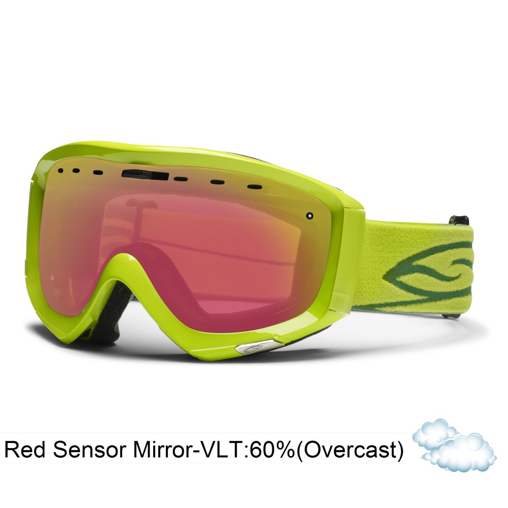 Smith Prophecy Goggles 2013, Lime-Red Sensor Mirror, swatch