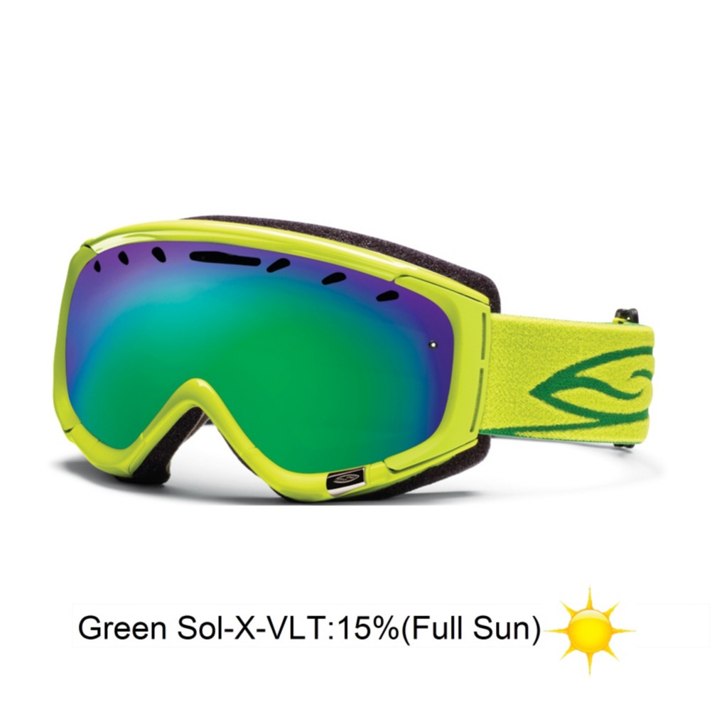 Smith Phenom Goggles 2013, Lime-Green Sol X Mirror, swatch