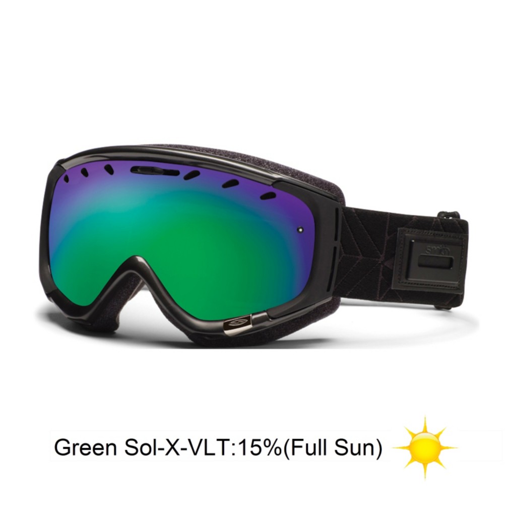Smith Phase Womens Goggles 2013, Gunmetal Coven-Green Sol X Mirror, swatch