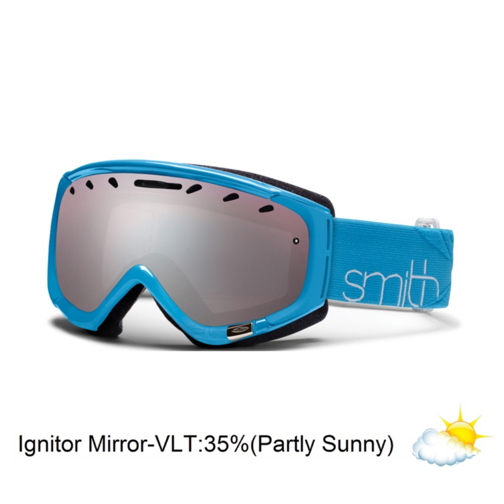 Smith Phase Womens Goggles 2013, Light Blue Twist-Ignitor Mirror, medium