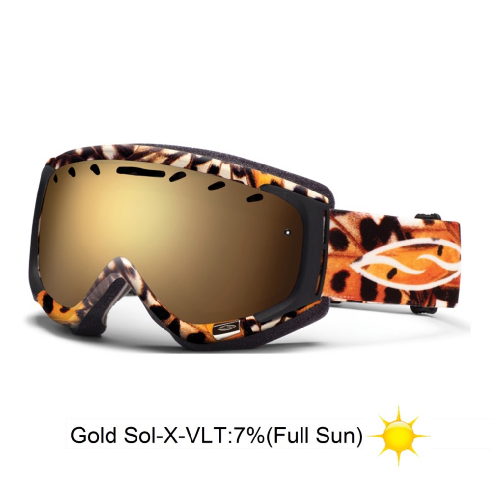 Smith Phase Womens Goggles 2013, Black Monarch-Gold Sensor Mirror, swatch