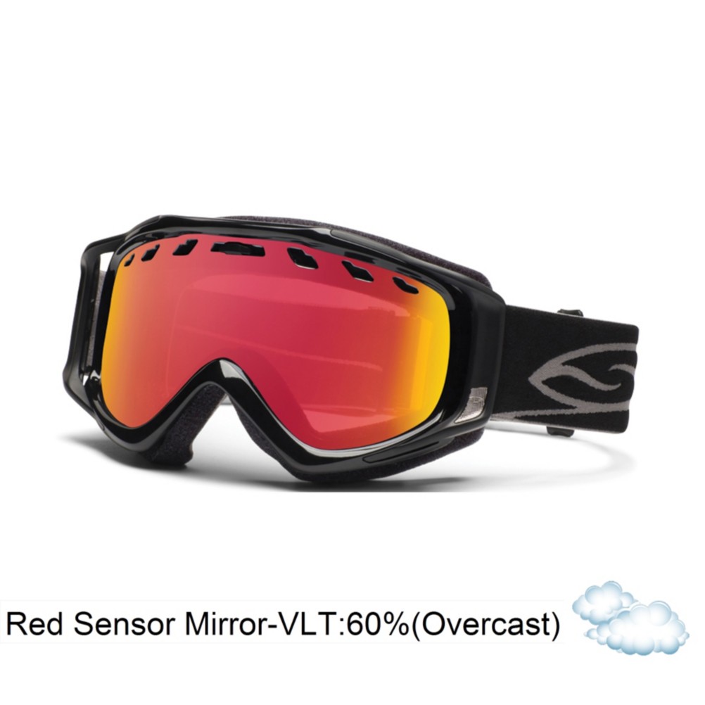 Smith Stance Goggles 2013, Black-Red Sensor Mirror, medium