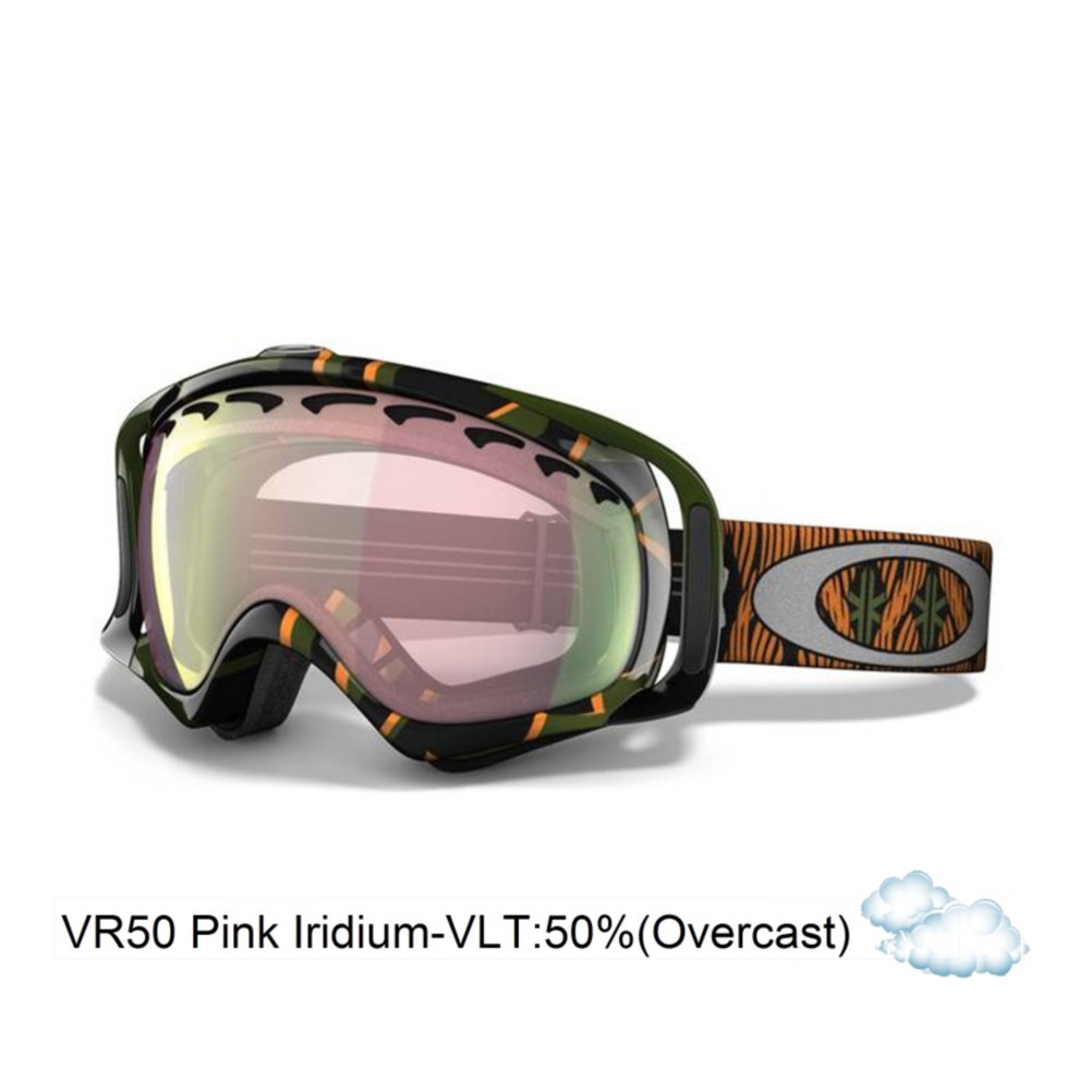 Oakley Crowbar Kazu Kokubu Goggles 2013, Sleeping Giant-Vr50 Pink Iridium, swatch