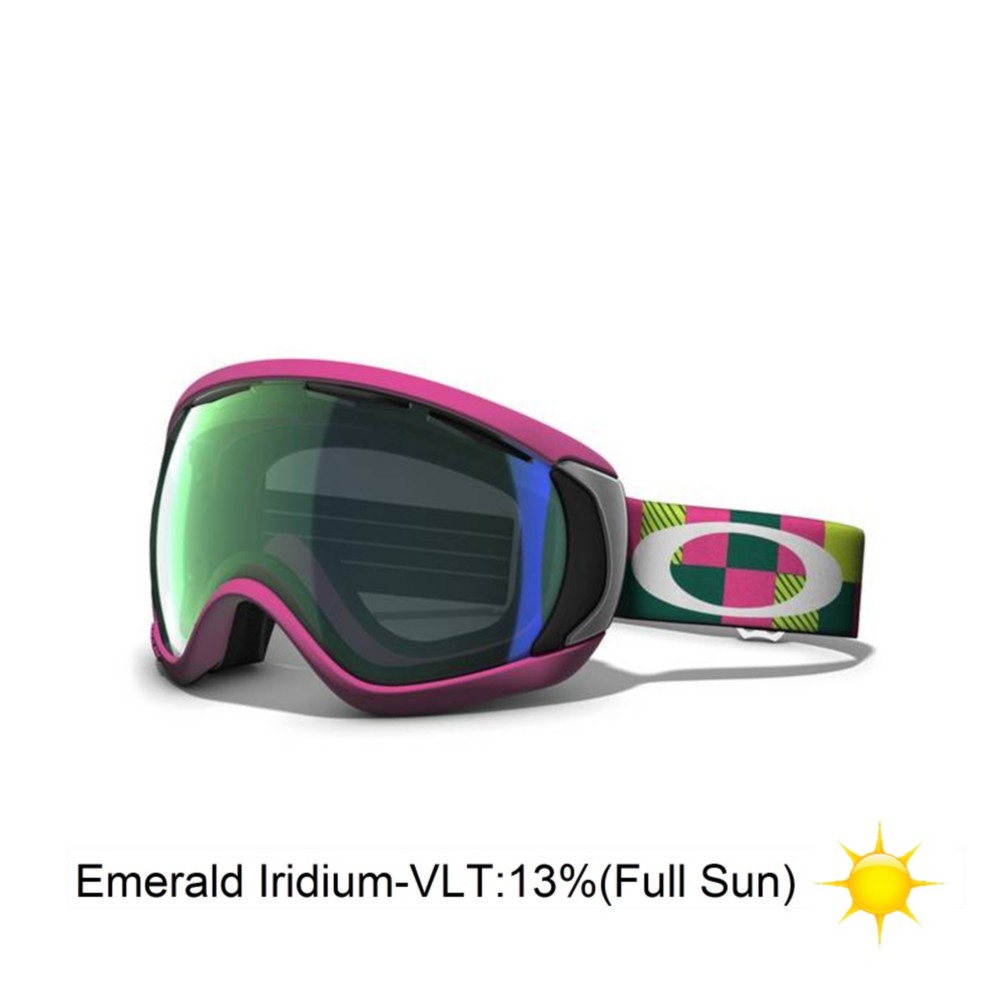Oakley Canopy Goggles 2013, Pink Digi Camo-Emerald Iridium, swatch
