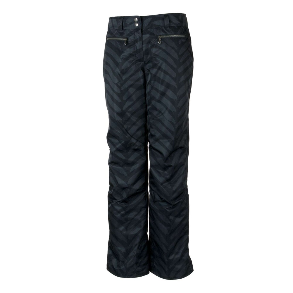 Obermeyer Lennox Womens Ski Pants, Black Cat Scratch Print, swatch
