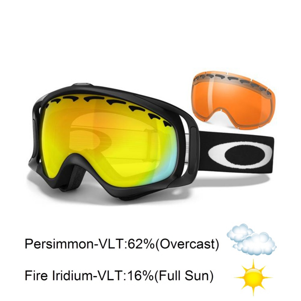 Oakley Crowbar With Extra Lens Goggles 2014, Matte Black-Fire Iridium, swatch