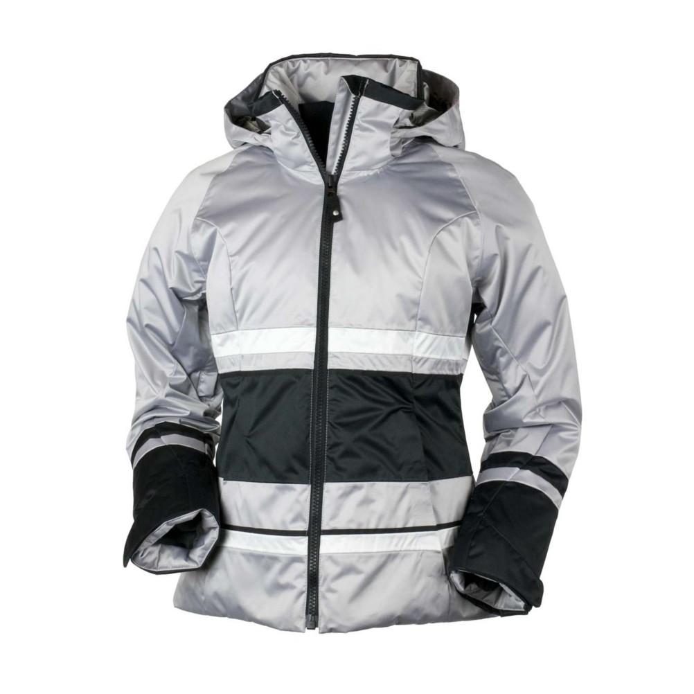 Obermeyer Camille Womens Insulated Ski Jacket, Platinum, swatch