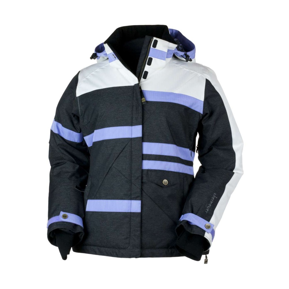 Obermeyer Josie Womens Insulated Ski Jacket, Black Denim, swatch
