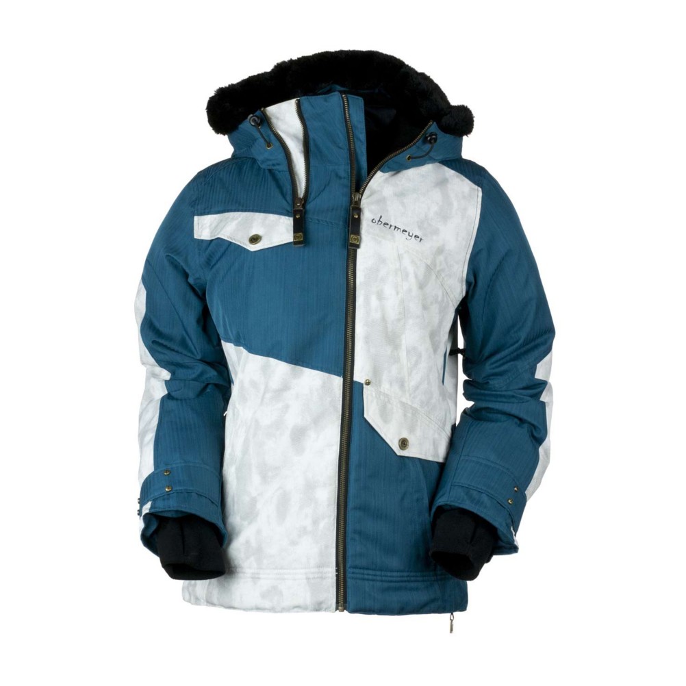 Obermeyer Sara Womens Insulated Ski Jacket, Blue Spruce, swatch