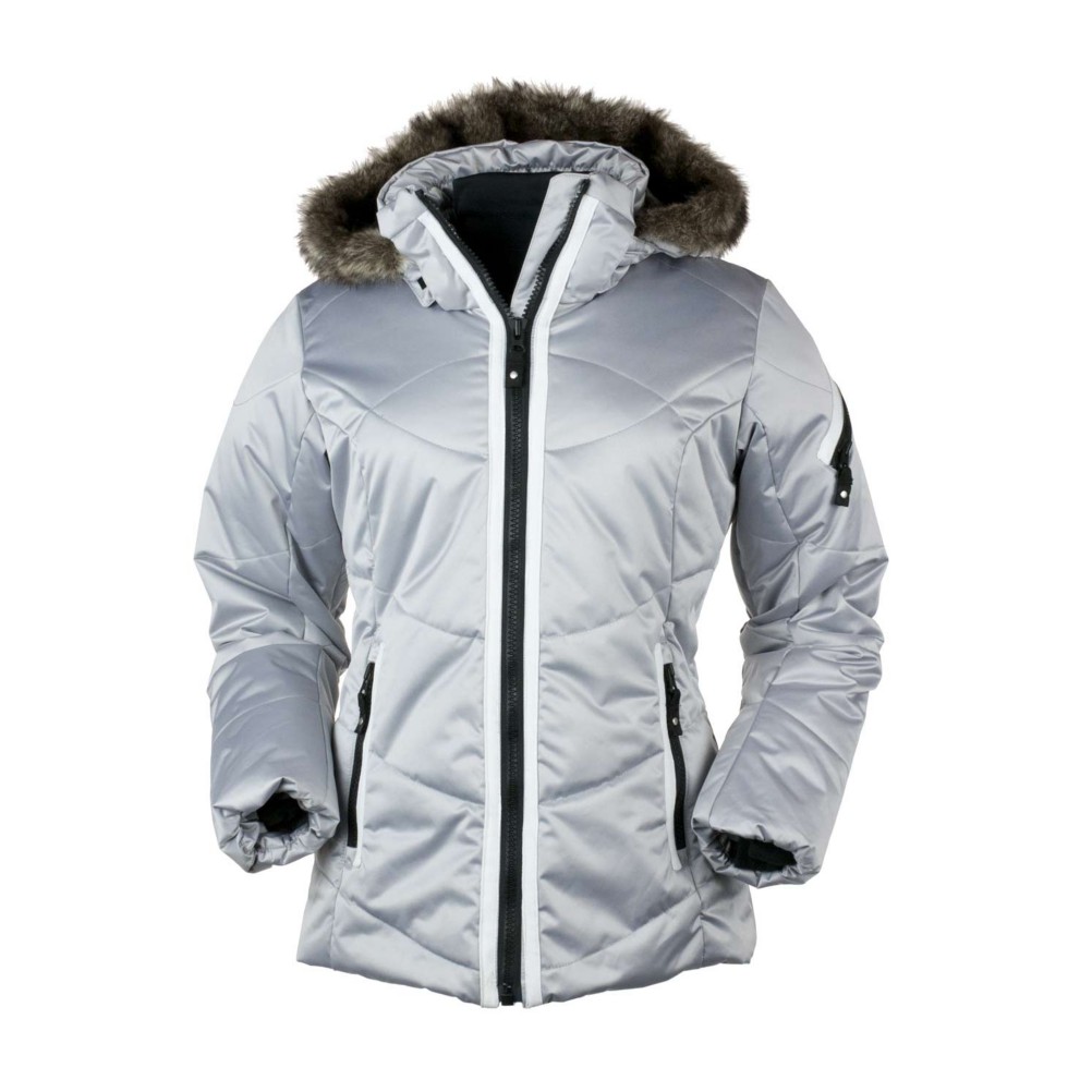 Obermeyer Genevieve Womens Insulated Ski Jacket, Platinum, swatch