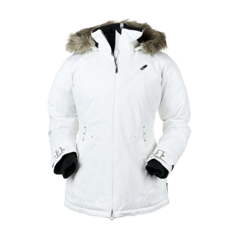 Obermeyer Positano Womens Insulated Ski Jacket, White, medium
