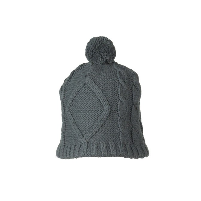 Obermeyer Cable Knit Womens Hat, Basalt, swatch