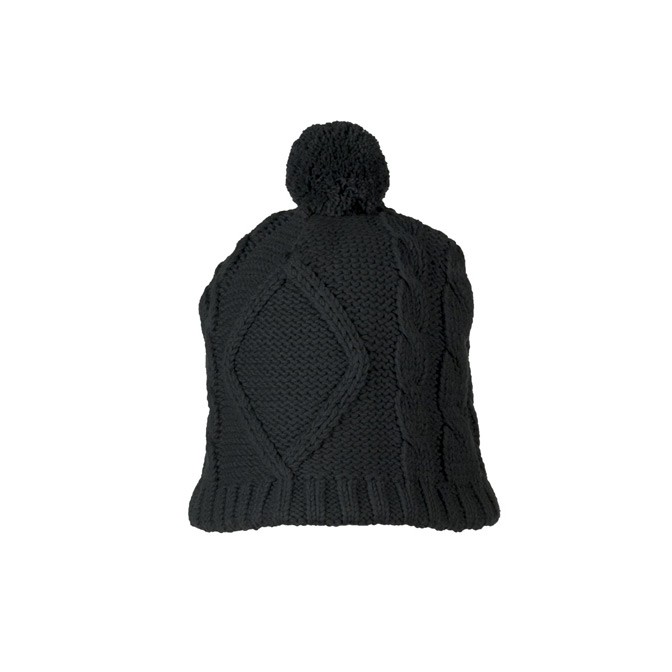 Obermeyer Cable Knit Womens Hat, Black, swatch