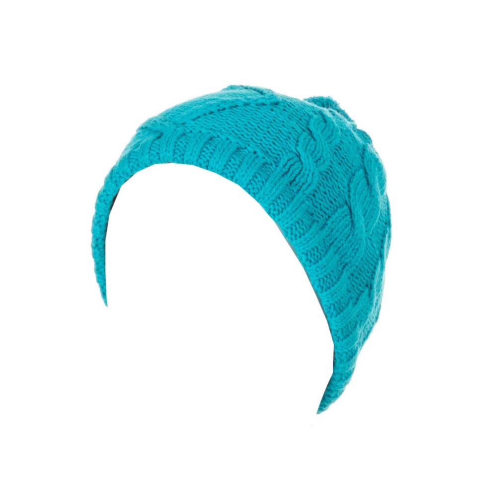 Obermeyer Cable Knit Womens Hat, Aqua, medium