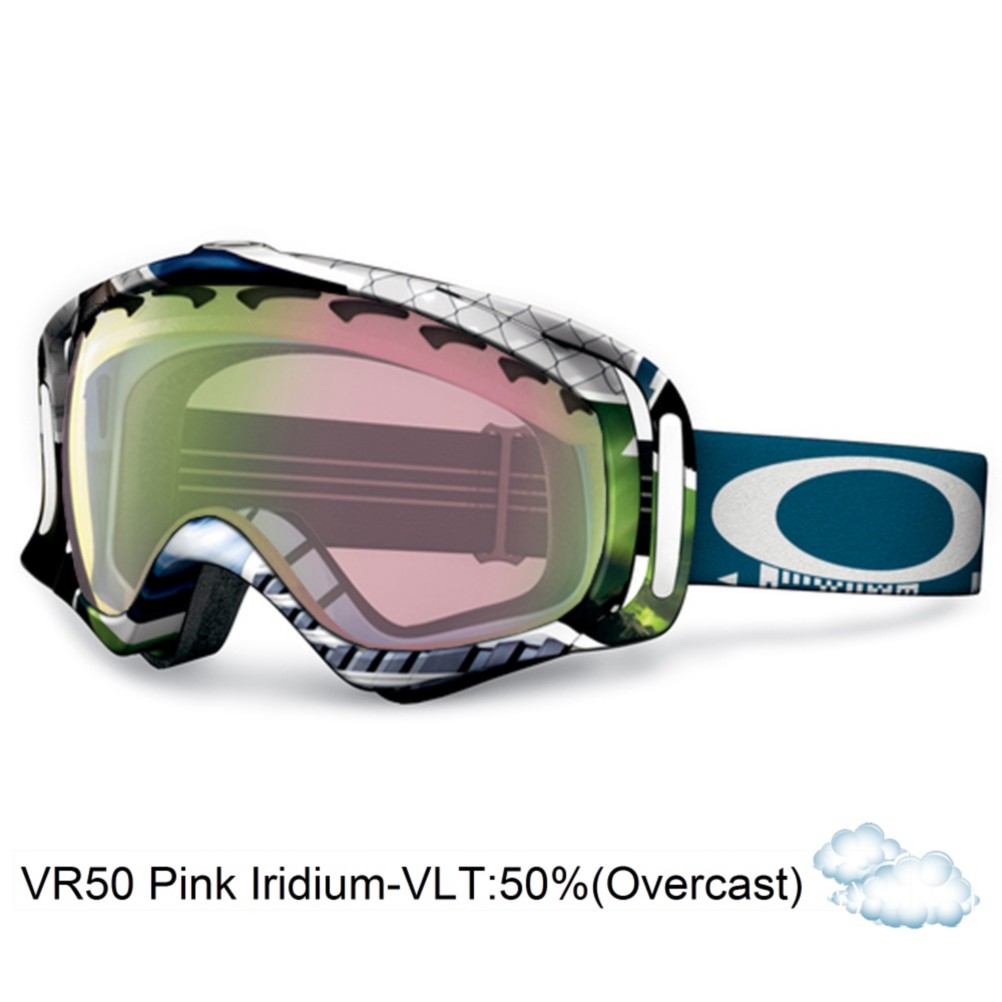 Oakley Crowbar JP Auclair Asian Fit Goggles 2013, Slide Show-Vr50 Pink Iridium, medium