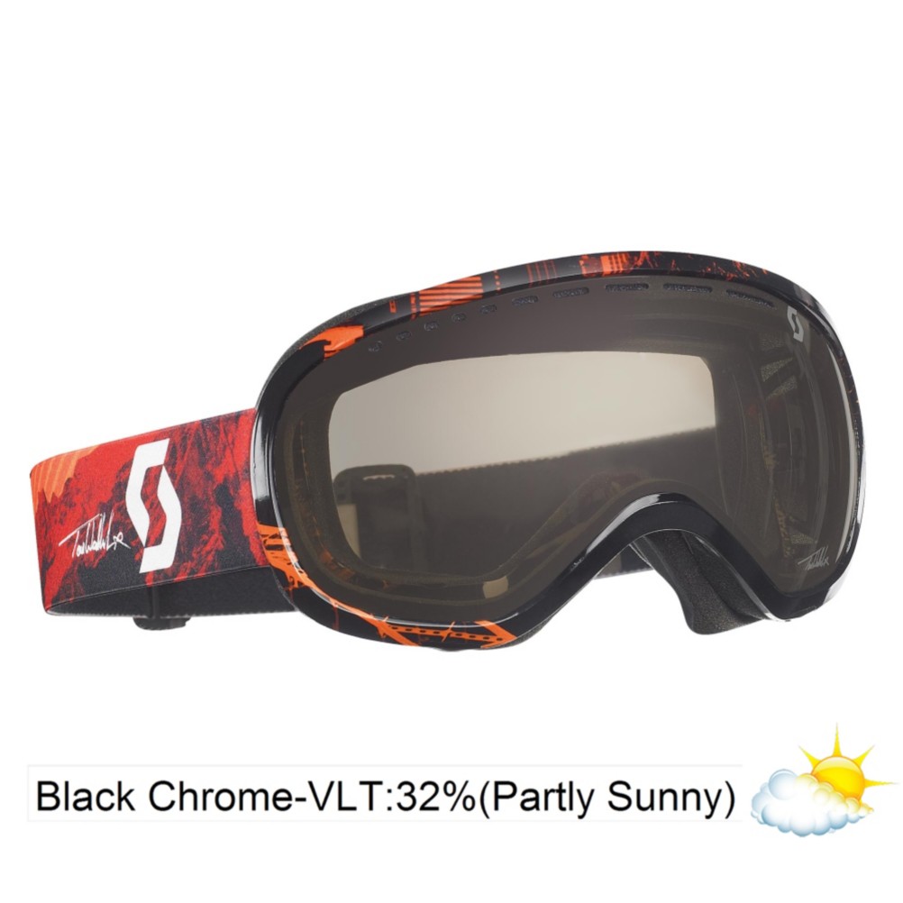 Scott Off-Grid Tom Wallisch Goggles 2013, Black Orange-Black Chrome, medium