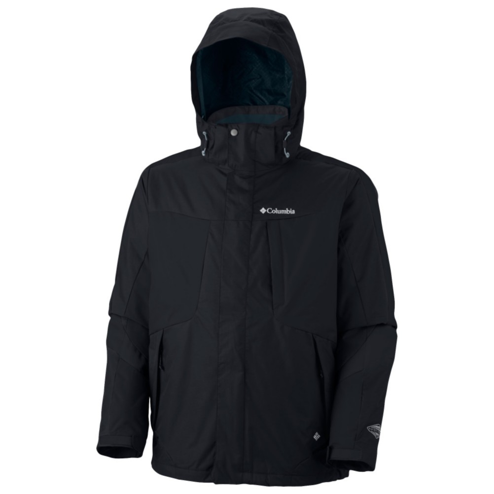 Columbia Whirlibird II Interchange Mens Insulated Ski Jacket, Black, medium