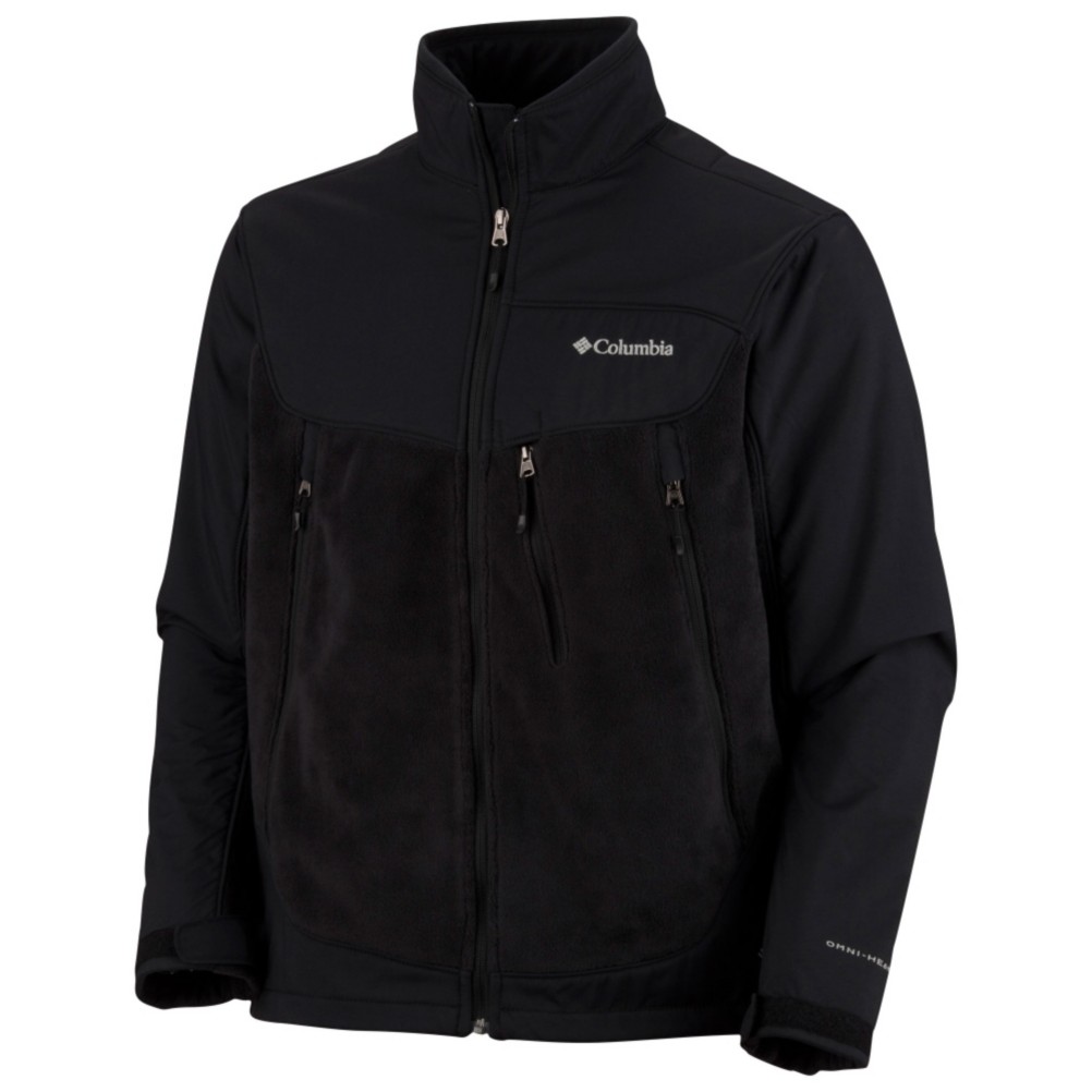 Columbia Heat Elite Lite Fleece Mens Jacket, Black, medium