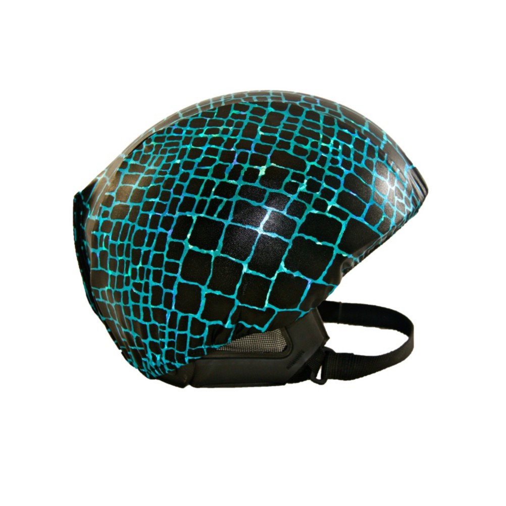 Active Helmets Snake Helmet Cover, Turquoise Snake, medium