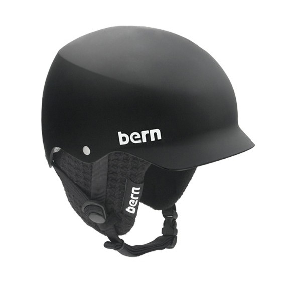 Bern Baker Hard Hat 2013, Matte Black-Black Knit, swatch