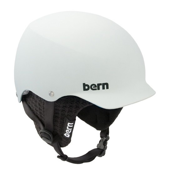 Bern Baker Hard Hat 2013, Matte White-Black Knit, swatch