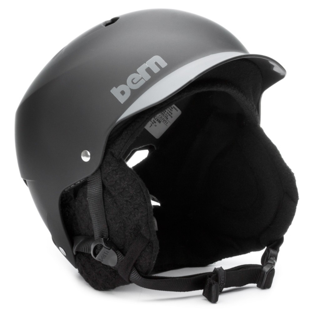 Bern Watts Audio Hard Hat 2013, Matte Black-Greybrim, medium