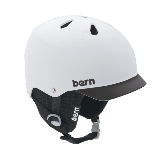 Bern Watts Hard Hat 2013, Matte White-Black Brim, swatch