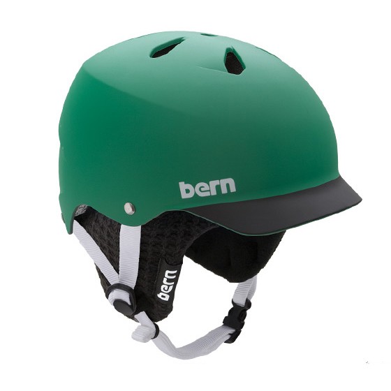 Bern Watts Hard Hat 2013, Matte Green-Black Brim, swatch