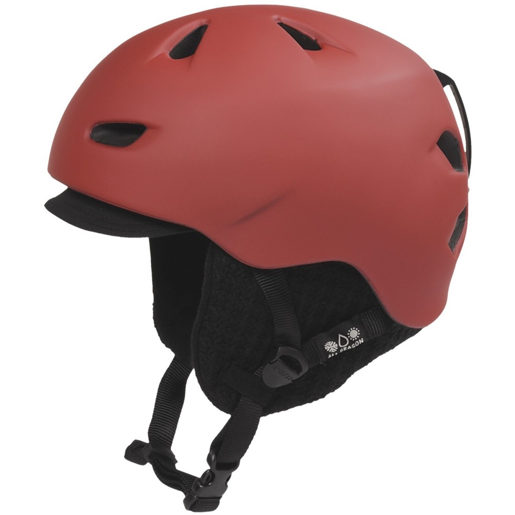 Bern Brentwood Helmet 2013, Matte Red-Black Visor Knit, swatch