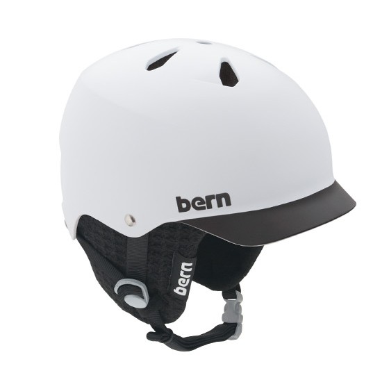 Bern Watts EPS Helmet 2013, Matte White-Black Brim, swatch