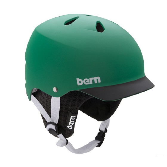 Bern Watts EPS Helmet 2013, Matte Green-Black Brim, swatch