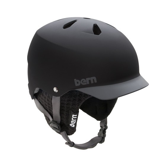 Bern Watts EPS Helmet 2013, Matte Black-Black Knit, swatch