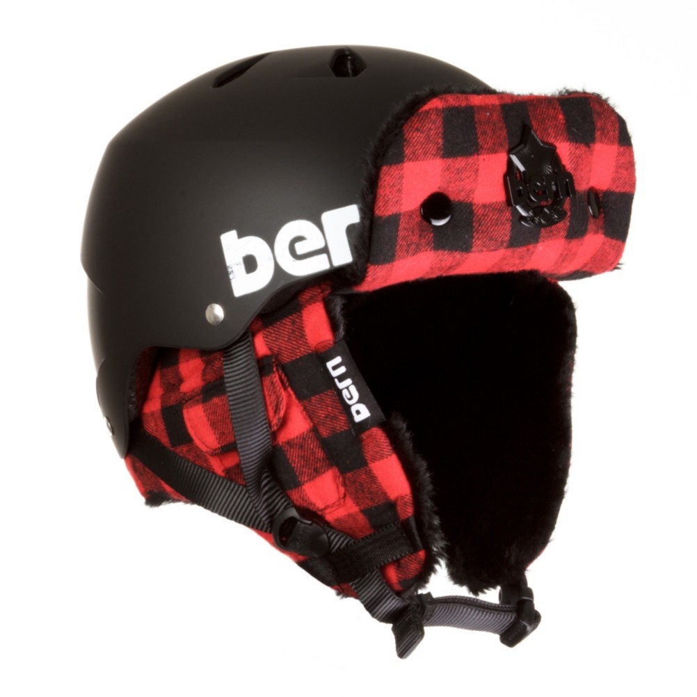 Bern Macon EPS Helmet 2013, Black-Buffalo Plaid Hunter, medium