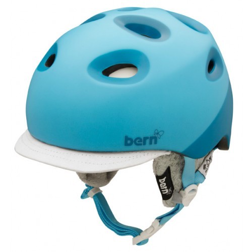 Bern Cougar2 Womens Helmet 2013, Matte Cyan 2tone-Grey Knit, swatch