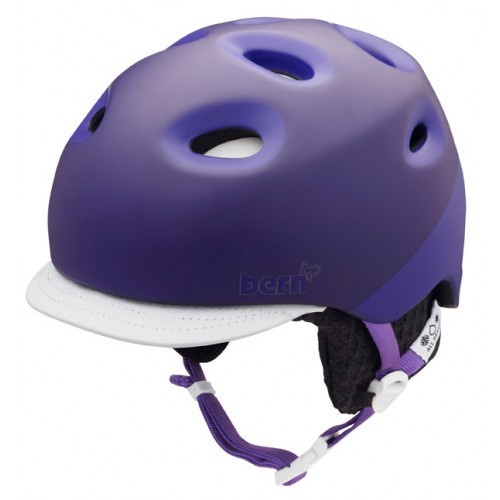 Bern Cougar2 Womens Helmet 2013, Matte Purple 2tone-Black Knit, swatch